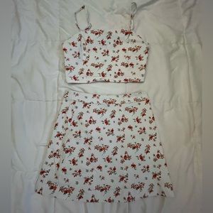 Forever 21 Floral tank and skirt set